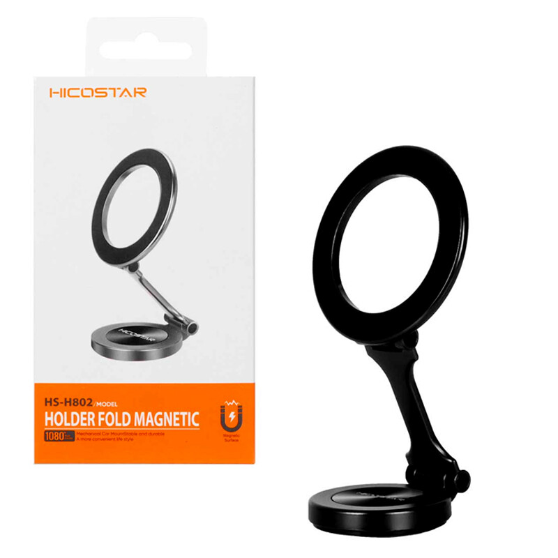 پایه نگهدارنده گوشی HICOSTAR مدل HS-H802 با طراحی فلزی و مغناطیسی مناسب خودرو